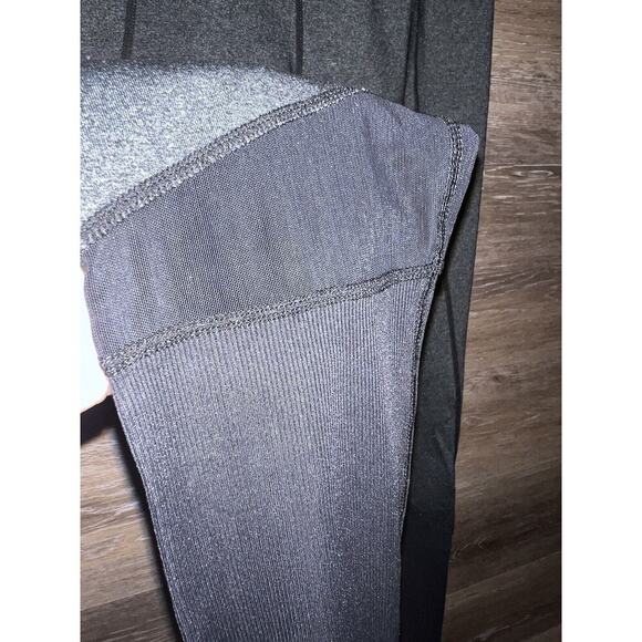 Lululemon Leggings size 6 open heels yoga pilates dancer pockets black grey - Picture 7 of 9
